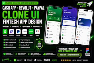 design cash app revolut paypal clone fintech wallet mobile app UI UX