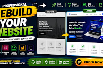build, rebuild, redesign wordpress website and business website