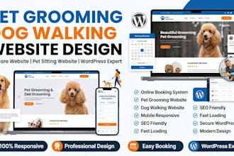build dog walking pet website pet care website pet groomers website on wordpress