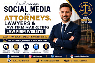 manage social media for attorneys lawyers law firm marketing law firm website