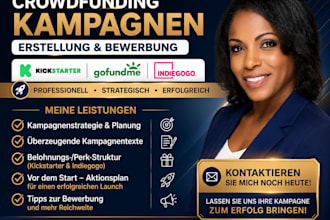 erstellen und bewerben sie ihre crowdfunding kampagne auf kickstarter gofundme