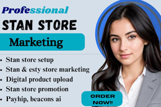 setup stan store, stan store marketing,  upload product, payhip, esty shop
