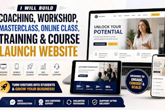 build coaching workshop masterclass online class training course launch website