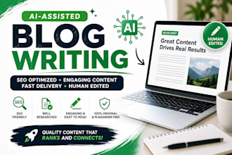write ai assisted blog posts articles and website content