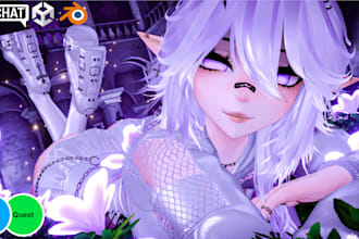 create custom vrchat avatar, vr character, vrc avatar booth, nsfw avatar, vrm