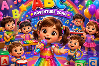 write and sing kids song, nursery rhymes, or children song, for youtube channel