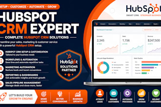 set up hubspot CRM sales pipeline and automation