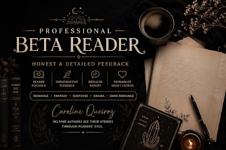 professional beta reading with honest and detailed feedback