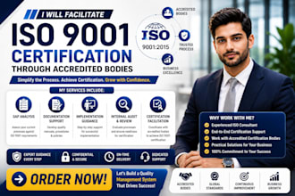 facilitate iso 9001 certification through accredited bodies