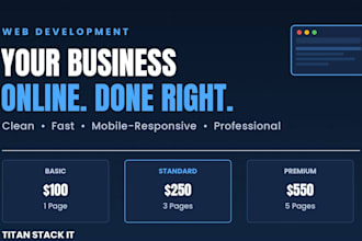 build a clean professional website for your small business
