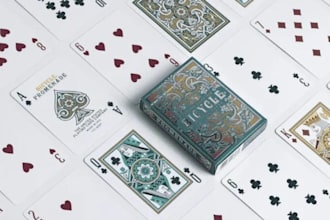 design custom 52 poker card deck, joker, board game cards and tuck box pack
