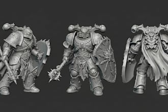sculpt collectible 3d miniature character warhammer 40k dnd figurine for prints