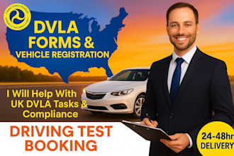 handle dvla vehicle registration, v5c logbook, import and number plate service