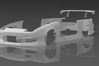 car stl model, car body kit conversion, car body part, vehicle design