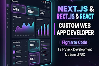 build responsive nextjs website, react web apps