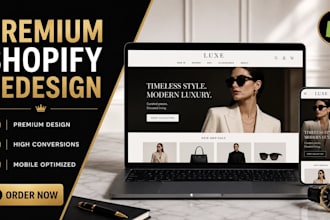 design or redesign a luxury shopify store for your high end brand