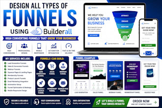 design all type of funnels using builderall