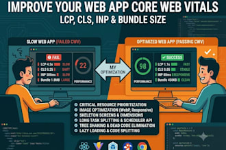 improve your web app core web vitals  lcp, cls, inp,bd size