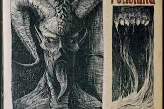 create vintage horror illustration with comic art style
