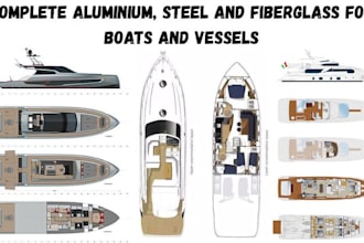design aluminum, steel and fiberglass boats and vessels