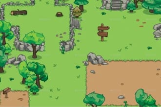 do top down pixel art tileset, game asset, rpg maker, tile map, pixel tileset