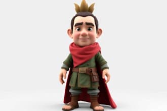 create cute 3d toys, cartoon characters, chibi characters, and bjd models