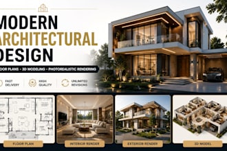design modern architectural floor plans and 3d house designs