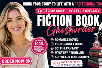 be your fiction ghostwriter for romance novels and amazon kdp book writing