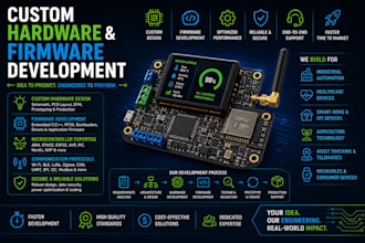 design custom electronics hardware and embedded firmware