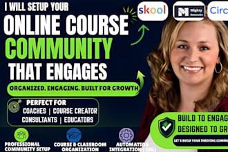 setup skool online community, skool community management, skool course creation