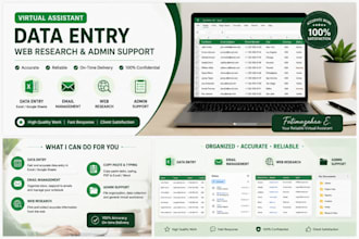 be your virtual asistant for data entry and web research