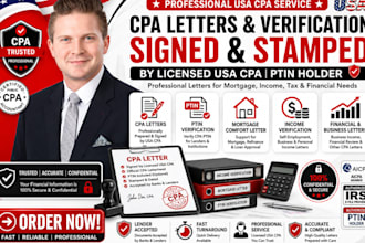 sign and stamp US CPA letter ptins mortgage comfort income verification letter