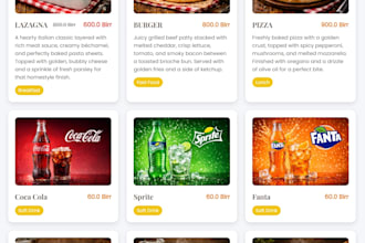 develope qr a menu for cafe or restaurant