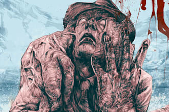 draw a horror illustration