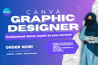be your professional canva expert designer for your service