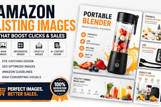 design amazon product listing image, infographic, aplus content for fba