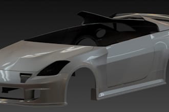 3d car model body kit custom car parts rc widebody kit automotive cad 3d print