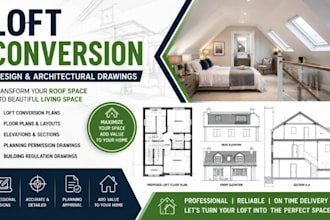 design loft conversion plans, drawings and layouts for planning approval