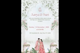 design birthday, wedding, baby shower invitation