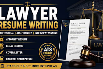 write ats friendly lawyer, attorney and legal resumes that get interviews