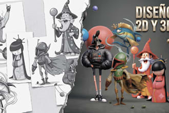 creare personajes únicos en 2d y 3d a partir de tu idea