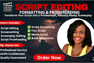 edit, proofread, and format your script or screenplay