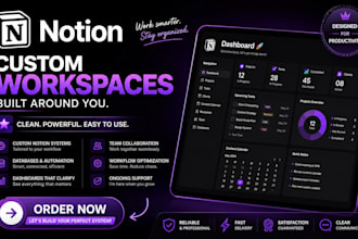 be your notion expert, notion template notion database, VA