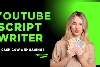 be your professional youtube cash cow script writer