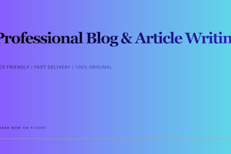 write SEO blog posts and articles for your website