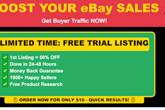 do ebay listing, ebay product listing, ebay SEO optimized, ebay lister