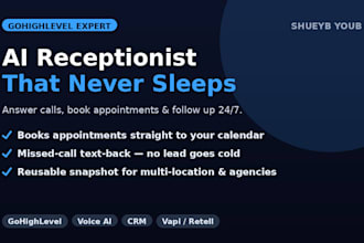 set up a gohighlevel ai receptionist and CRM automation