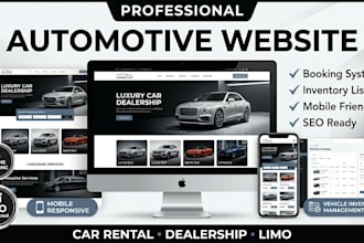 build an automotive website for car rentals and dealerships limo and automotives
