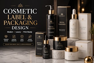 design luxury cosmetic labels and cosmetic packaging design