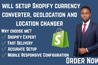 setup shopify currency converter, geolocation and location changer